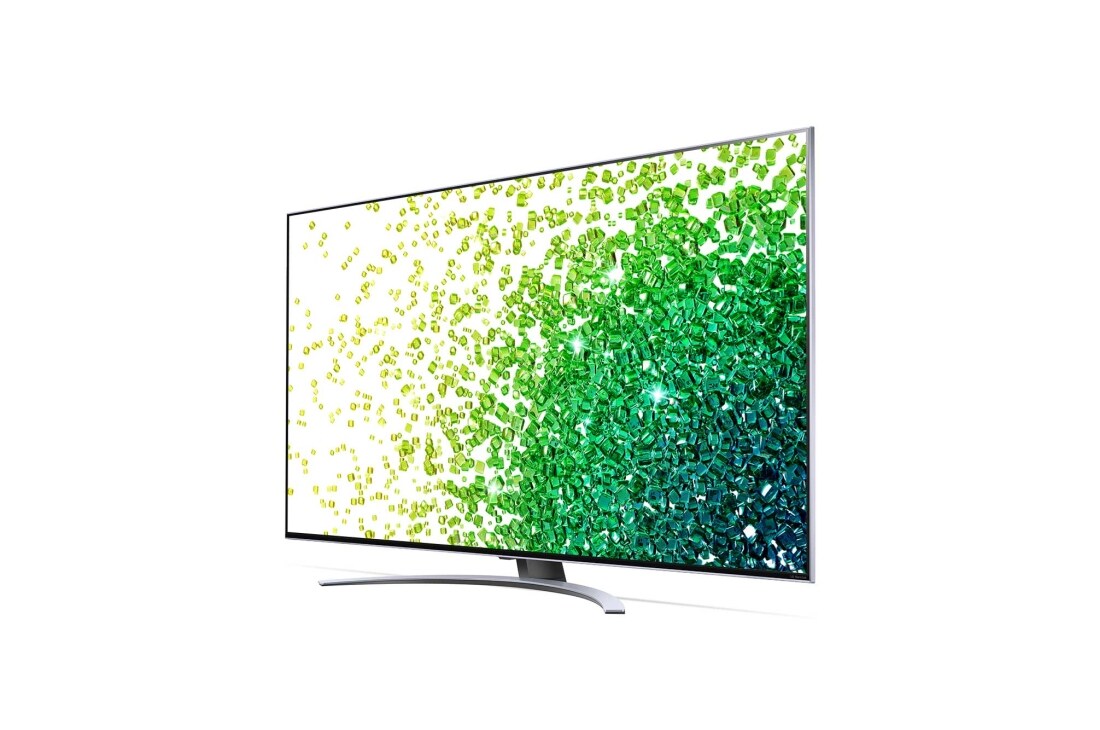 LG 55 collu NanoCell 4K televizors ar α7 procesoru un HGIG režīmu spēlēm, Sānu skats 30 grādu leņķī ar aizpildošo attēlu, 55NANO883PB, thumbnail 3
