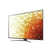 LG 86 collu NanoCell 4K televizors ar α7 procesoru un HGIG režīmu spēlēm, Sānu skats 30 grādu leņķī ar aizpildošo attēlu, 86NANO913PA, thumbnail 3