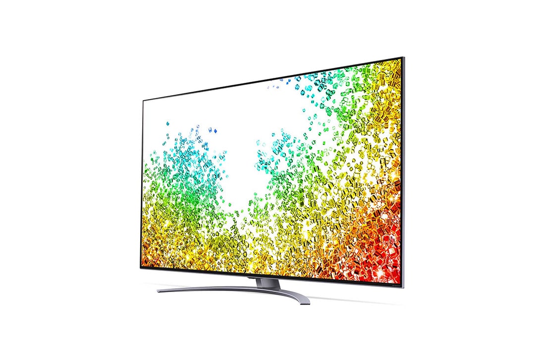 LG 75 collu NanoCell 8K televizors ar α7 procesoru un HGIG režīmu spēlēm, Sānu skats 30 grādu leņķī ar aizpildošo attēlu, 75NANO963PA, thumbnail 3
