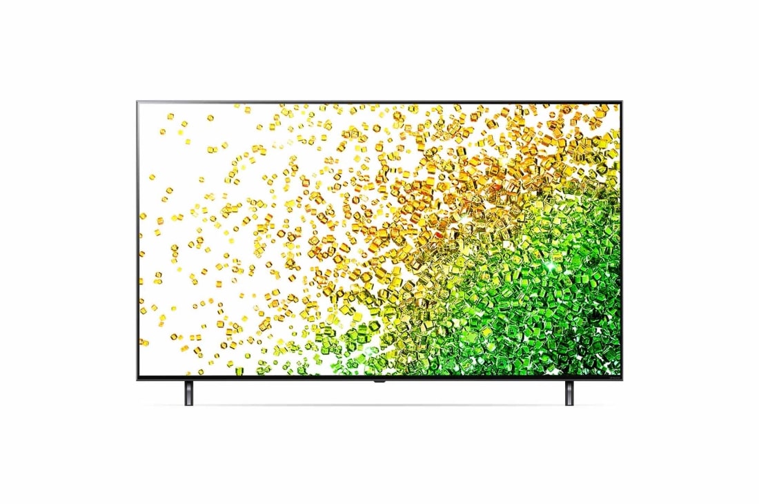 LG 55 collu NanoCell 4K televizors ar α7 procesoru un HGIG režīmu spēlēm, Skats no priekšpuses ar aizpildošo attēlu, 55NANO853PA, thumbnail 2