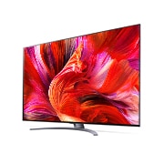 LG 75 collu QNED 8K televizors, Sānu skats 30 grādu leņķī ar aizpildošo attēlu, 75QNED963PA, thumbnail 3