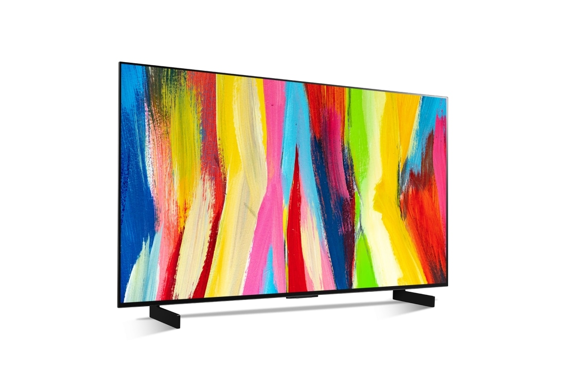 LG OLED evo C2 42 collu 4K Smart TV, sānu skats –15 grādu leņķī, OLED42C21LA, thumbnail 6