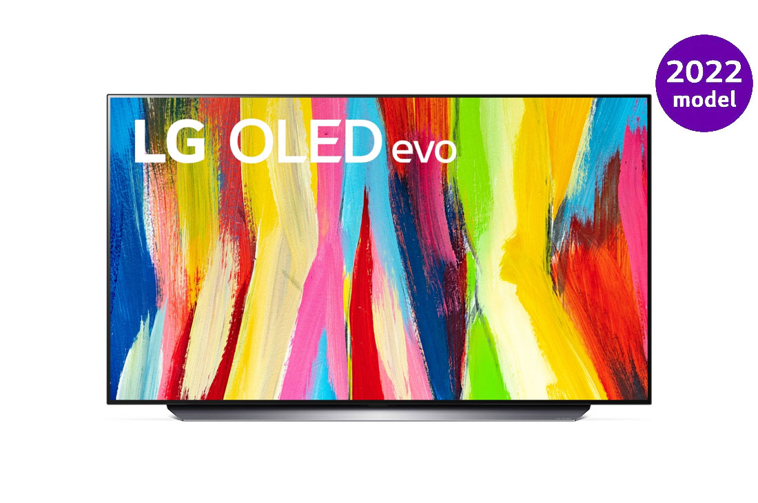 LG OLED evo C2 48 collu 4K Smart TV, Skats no priekšpuses, OLED48C21LA