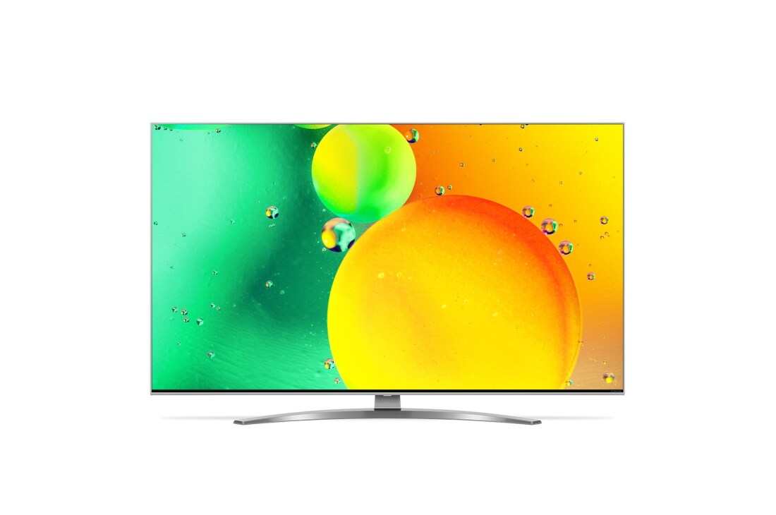 LG 43 collu NanoCell 4K televizors ar α7 procesoru un Dolby Atmos, Skats no priekšpuses ar aizpildošo attēlu, 43NANO783QA, thumbnail 2