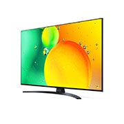 LG 43 collu NanoCell 4K televizors ar α5 procesoru , Sānu skats 30 grādu leņķī ar aizpildošo attēlu, 43NANO763QA, thumbnail 3