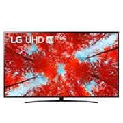 LG 86 collu UHD 4K televizors 86UQ9100, Skats no priekšpuses uz LG UHD televizoru ar aizpildošo attēlu un produkta logotipu , 86UQ91003LA, thumbnail 1