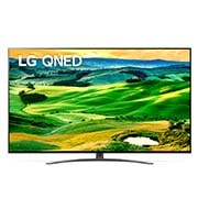 LG 50 collu QNED 4K televizors, Skats no priekšpuses uz LG QNED TV ar aizpildošo attēlu un produkta logotipu, 50QNED813QA, thumbnail 1