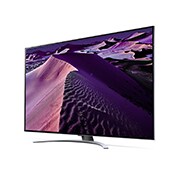 LG 75 collu QNED UHD televizors 75QNED87, Sānu skats 30 grādu leņķī ar aizpildošo attēlu, 75QNED873QB, thumbnail 3