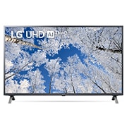 LG 55 collu UHD 4K televizors 55UQ7000, Skats no priekšpuses uz LG UHD televizoru ar aizpildošo attēlu un produkta logotipu, 55UQ70003LB, thumbnail 1