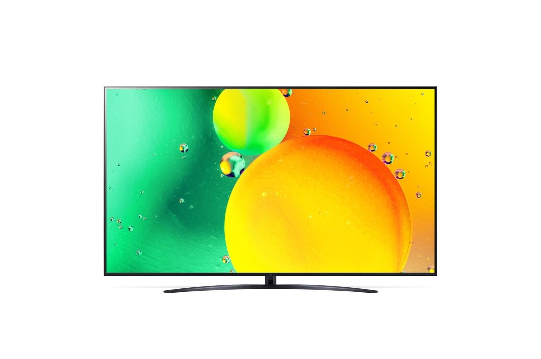 LG 86 collu NanoCell 4K televizors ar α7 procesoru , Skats no priekšpuses ar aizpildošo attēlu, 86NANO763QA, thumbnail 2