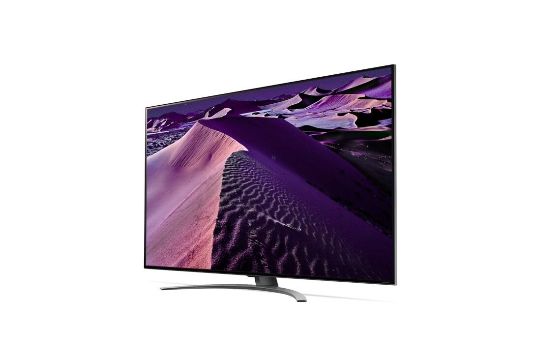 LG 86 collu QNED UHD  televizors 86QNED86, Sānu skats 30 grādu leņķī ar aizpildošo attēlu, 86QNED863QA, thumbnail 3