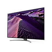 LG 86 collu QNED UHD  televizors 86QNED86, Sānu skats 30 grādu leņķī ar aizpildošo attēlu, 86QNED863QA, thumbnail 3