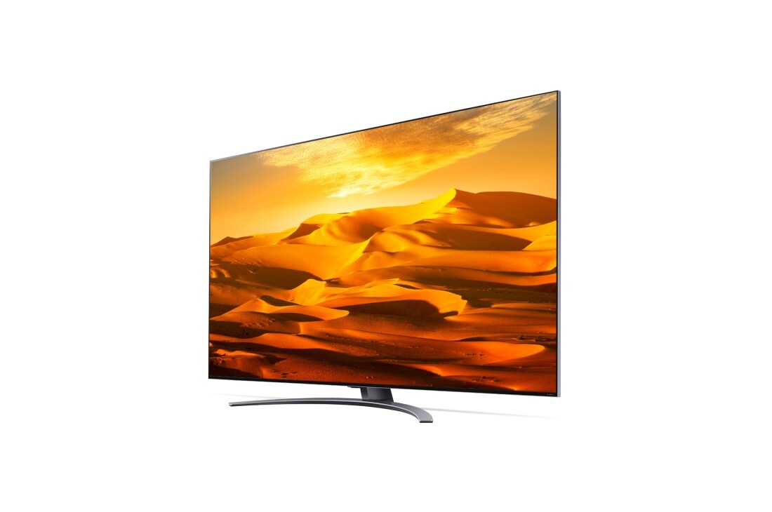 LG 75 collu QNED UHD  televizors 75QNED91, Sānu skats 30 grādu leņķī ar aizpildošo attēlu, 75QNED913QA, thumbnail 3