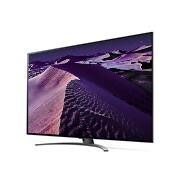 LG 65 collu QNED UHD televizors 65QNED86, Sānu skats 30 grādu leņķī ar aizpildošo attēlu, 65QNED863QA, thumbnail 3