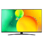 LG 50 collu NanoCell 4K televizors ar α7 procesoru , Skats no priekšpuses ar aizpildošo attēlu, 50NANO763QA, thumbnail 2