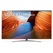 LG 86 collu QNED  MiniLED televizors QNED99, Skats no priekšpuses uz LG QNED TV ar aizpildošo attēlu un produkta logotipu, 86QNED993QB, thumbnail 1