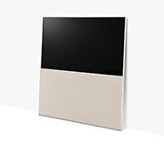 LG OLED | Objet collection ''Easel'', Easel pilnajā skatā no priekšas, nedaudz pagriezts pa kreisi un atsliets pret sienu., 65ART90E6QA, thumbnail 2