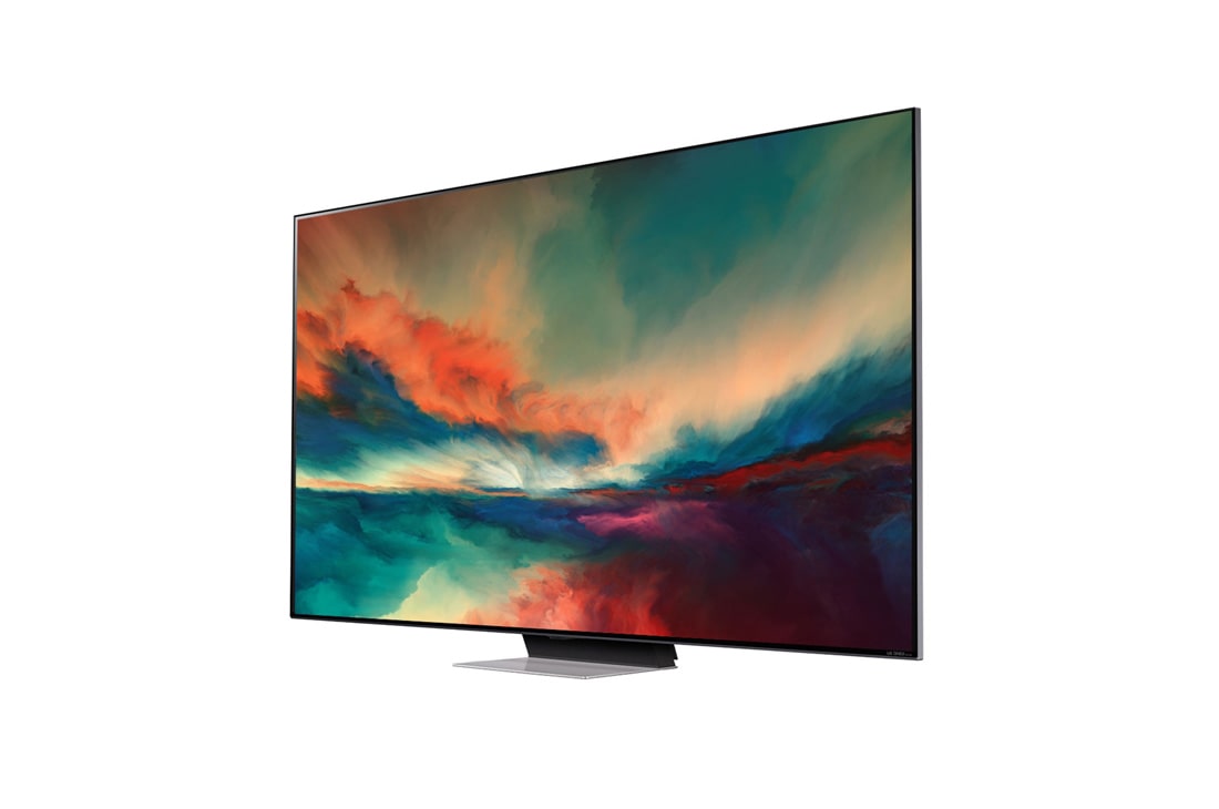 LG QNED Mini LED 86 86 collu 4K Smart TV, 2023, sānu skats 30 grādu leņķī ar aizpildošo attēlu, 86QNED863RE, thumbnail 3