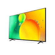 LG 75 collu NanoCell 4K televizors ar α7 procesoru , Sānu skats 30 grādu leņķī ar aizpildošo attēlu, 75NANO753QA, thumbnail 3