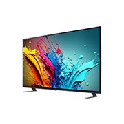 LG 75 collu LG QNED AI 4K viedtelevizors QNED85 WebOS24 2024, Uz kreiso pusi vērsts skats nelielā leņķī no sāna ar LG QNED TV, QNED85, 75QNED85T3C, thumbnail 3