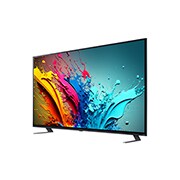 LG 86 collu LG QNED AI 4K viedtelevizors QNED85 WebOS24 2024, Uz kreiso pusi vērsts skats nelielā leņķī no sāna ar LG QNED TV, QNED85, 86QNED85T3C, thumbnail 3