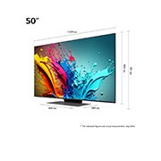 LG 50 collu LG QNED AI 4K viedtelevizors QNED86 WebOS24 2024, LG QNED TV, QNED85 priekšējais skats, 50QNED86T3A, thumbnail 2