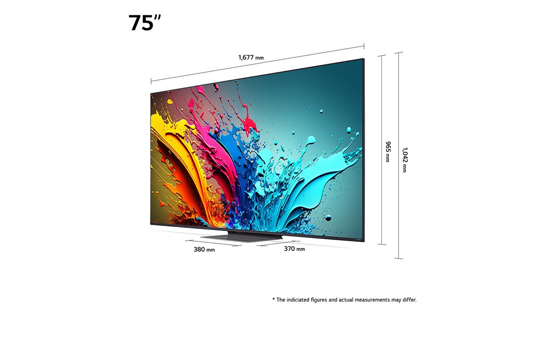 LG 75 collu LG QNED AI 4K viedtelevizors QNED86 WebOS24 2024, LG QNED TV, QNED85 priekšējais skats, 75QNED86T3A, thumbnail 2