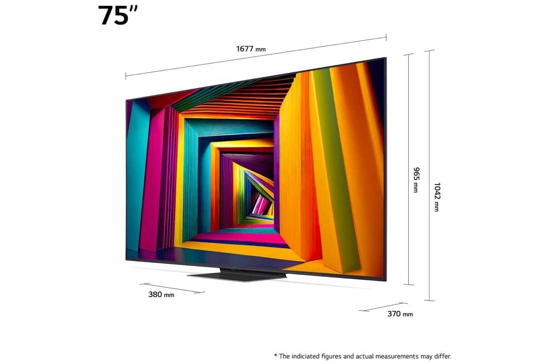 LG 75 collu LG UHD AI 4K viedtelevizors UT91 WebOS24 2024, dimension, 75UT91003LA, thumbnail 6
