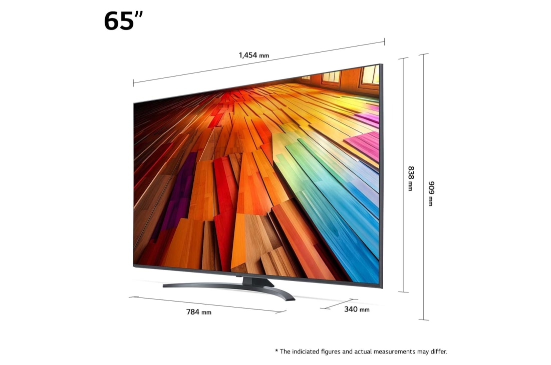 LG 65 collu LG UHD AI 4K viedtelevizors UT81 WebOS24 2024, LG UHD TV UT80 augšējās malas tuvplāns, 65UT81003LA, thumbnail 6