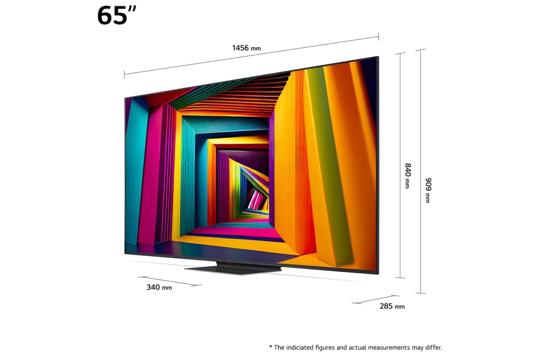 LG 65 collu LG UHD AI 4K viedtelevizors UT91 WebOS24 2024, dimension, 65UT91003LA, thumbnail 6