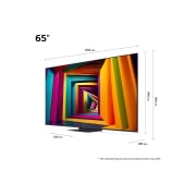 LG 65 collu LG UHD AI 4K viedtelevizors UT91 WebOS24 2024, dimension, 65UT91003LA, thumbnail 6