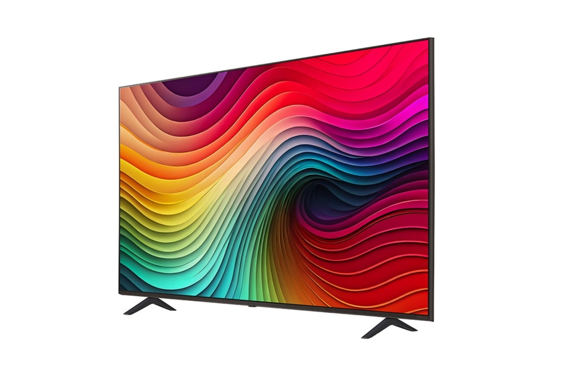 LG 55 collu LG NanoCell AI 4K viedtelevizors NANO82 WebOS24 2024, Uz kreiso pusi vērsts skats nelielā leņķī no sāna ar LG NanoCell TV, NANO81, 55NANO82T3B, thumbnail 3