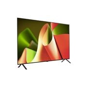 LG 65 collu LG OLED AI B4 4K viedtelevizors OLED65B4 WebOS24 2024, Uz labo pusi vērsts skats no sāna ar LG OLED TV, OLED B4, OLED65B43LA, thumbnail 5