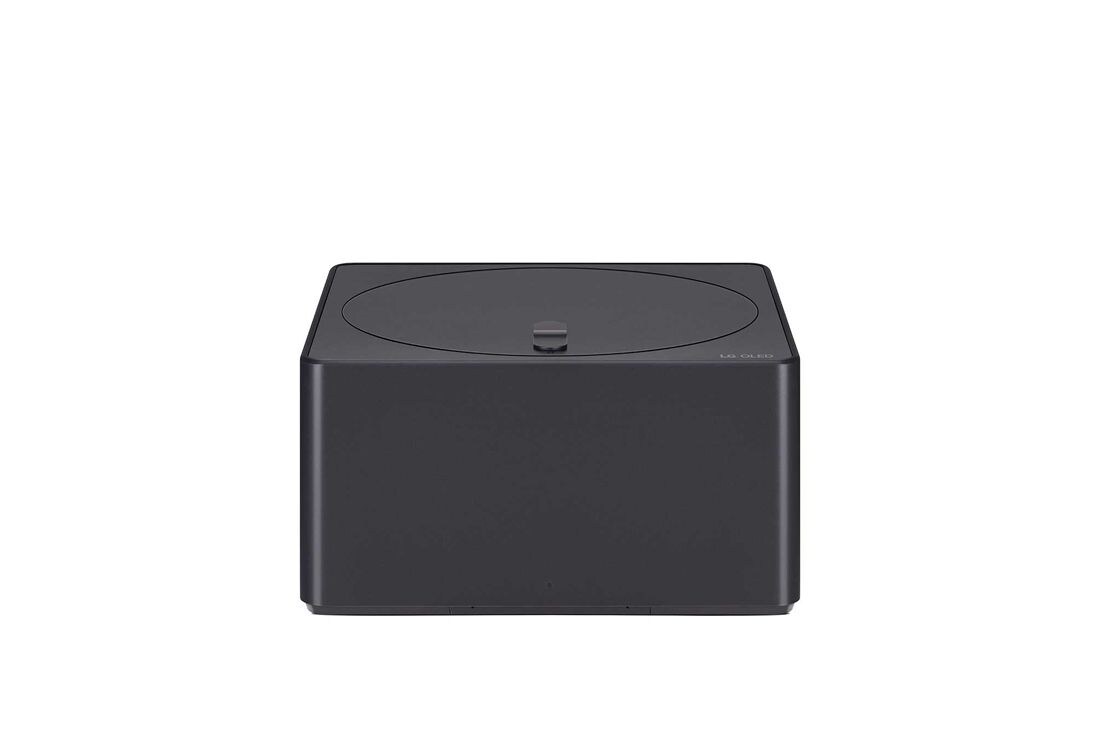 LG Pasaulē pirmais True Wireless TV 83 collu LG OLED evo AI M4 ar 4K 144Hz video un audio pārsūtīšanu , Skats no priekšas uz Zero Connect Box, OLED83M49LA, thumbnail 7
