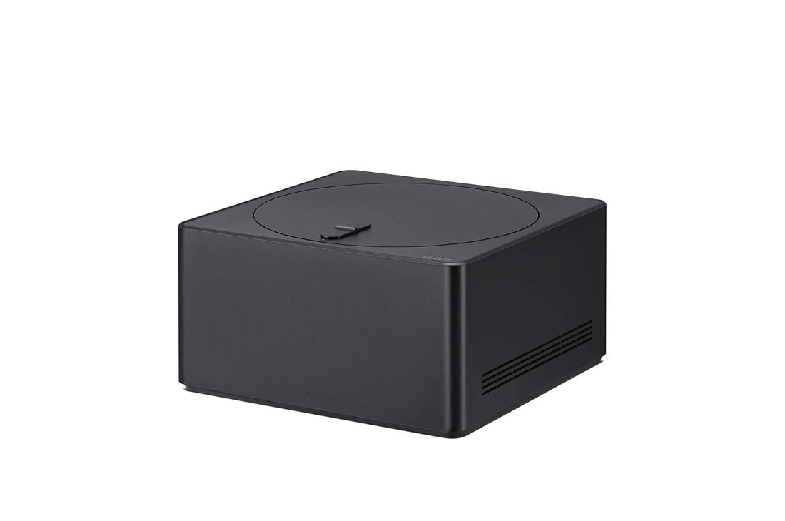 LG Pasaulē pirmais True Wireless TV 83 collu LG OLED evo AI M4 ar 4K 144Hz video un audio pārsūtīšanu , Skats no kreisās puses uz Zero Connect Box, OLED83M49LA, thumbnail 8