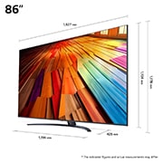 LG 86 collu LG UHD AI 4K viedtelevizors UT81 WebOS24 2024, LG UHD TV UT80 augšējās malas tuvplāns, 86UT81003LA, thumbnail 6