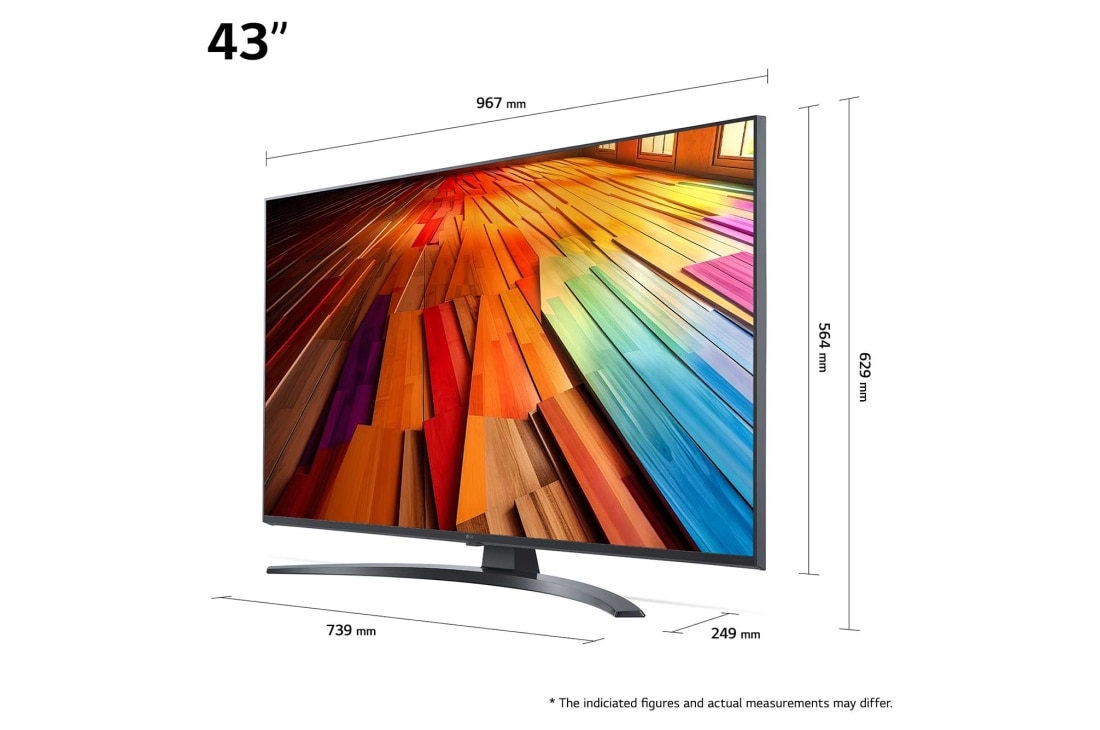 LG 43 collu LG UHD AI 4K viedtelevizors UT81 WebOS24 2024, LG UHD TV UT80 augšējās malas tuvplāns, 43UT81003LA, thumbnail 6