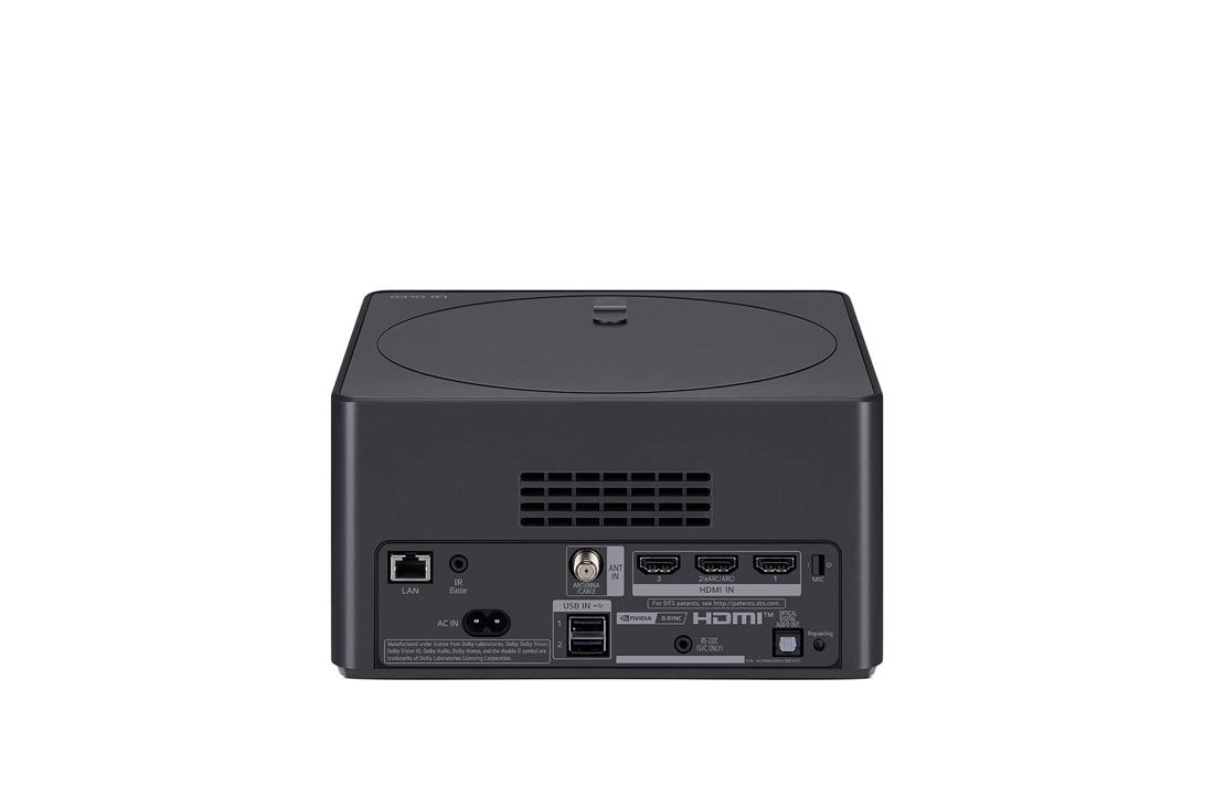 LG Pasaulē pirmais True Wireless TV 77&nbsp;collu LG OLED evo AI M4 ar 4K 144Hz video un audio pārsūtīšanu , Skats no aizmugures uz Zero Connect Box, OLED77M49LA, thumbnail 9