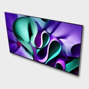 LG Pasaulē pirmais True Wireless TV 77&nbsp;collu LG OLED evo AI M4 ar 4K 144Hz video un audio pārsūtīšanu , Skats leņķī ar  LG OLED evo TV, OLED M4 no augšas, OLED77M49LA, thumbnail 4