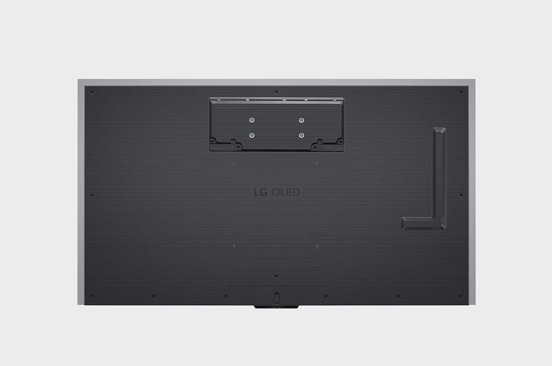 LG Pasaulē pirmais True Wireless TV 65 collu LG OLED evo AI M4 ar 4K 144Hz video un audio pārsūtīšanu , Skats no aizmugures ar LG OLED evo TV, OLED M4, OLED65M49LA, thumbnail 5