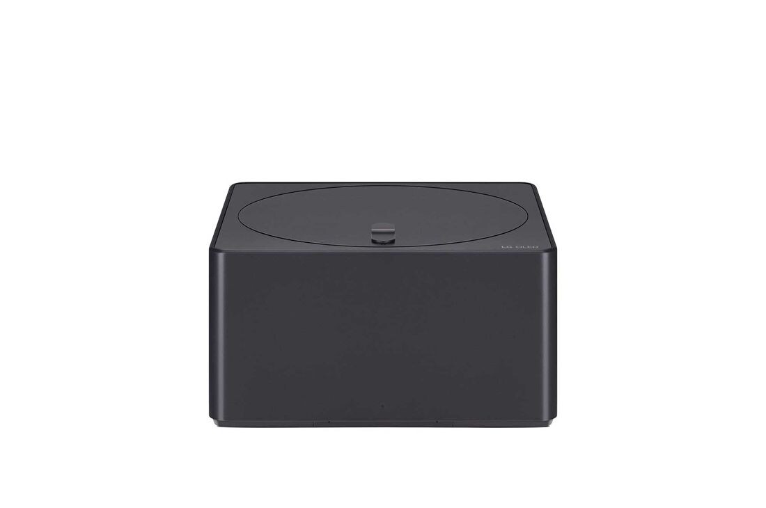 LG Pasaulē pirmais True Wireless TV 65 collu LG OLED evo AI M4 ar 4K 144Hz video un audio pārsūtīšanu , Skats no priekšas uz Zero Connect Box, OLED65M49LA, thumbnail 7