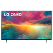 LG 55 collu LG QNED AI 4K viedtelevizors QNED77 WebOS24 2024, LG 55 collu LG QNED QNED75 4K Smart TV 55QNED75, Skats no priekšpuses uz LG QNED televizoru ar aizpildošo attēlu un produkta logotipu, 55QNED753RA, 55QNED773RB, thumbnail 1
