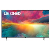 LG 65 collu LG QNED AI 4K viedtelevizors QNED77 WebOS24 2024, LG 65 collu LG QNED QNED75 4K Smart TV 65QNED75, Skats no priekšpuses uz LG QNED televizoru ar aizpildošo attēlu un produkta logotipu, 65QNED753RA, 65QNED773RB, thumbnail 1