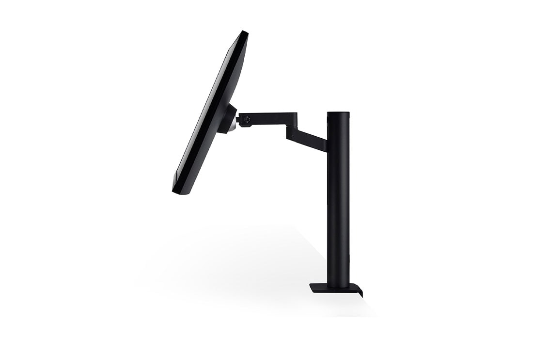 LG 31,5” UHD 4K Ergo IPS monitors ar USB-C, side view monitor tilted upward, 32UN880K-B, thumbnail 9