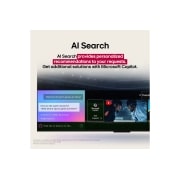 LG 55 collu LG QNED evo AI MiniLED 4K viedtelevizors QNED85 2025, Tüdruk ja koer istuvad LG Soundbari kohale seinale kinnitatud LG QNED TV teleri ees, millel on kuvatud kolme elevanti, kes astuvad ekraanist välja. Pealkiri räägib sellest, kuidas iga tegevus on hiigl, 55QNED85A3C, thumbnail 13