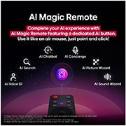 LG 55 collu LG QNED AI 4K viedtelevizors QNED84 2025, Ģimene sēž uz dīvāna pretī LG QNED TV, kas piestiprināts pie sienas virs LG Soundbar, un maza meitene norāda uz ekrānu, kurā attēloti divi delfīni. Nosaukumā ir runāts par to, kā katra darbība ir aizr, 55QNED84A3C, thumbnail 10