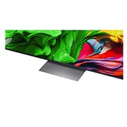 LG 65 collu LG QNED evo AI MiniLED 4K viedtelevizors QNED87 2025, Skats no priekšpuses un sāniem ar LG QNED evo QNED85 TV, kas parāda tā garuma, platuma, augstuma un dziļuma izmērus., 65QNED87A3B, thumbnail 4