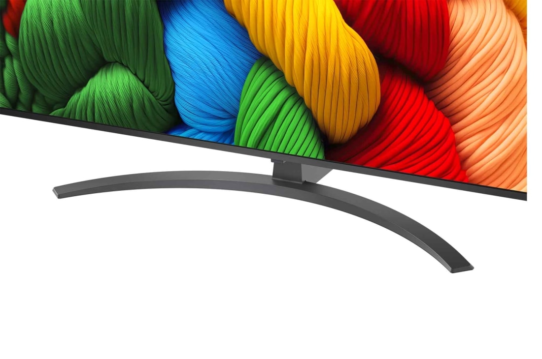 LG 65 collu LG NanoCell AI 4K viedtelevizors NANO81 2025, close up view of stand, 65NANO81A3A, thumbnail 7