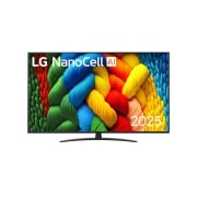 LG 65 collu LG NanoCell AI 4K viedtelevizors NANO81 2025, front view, 65NANO81A3A, thumbnail 1
