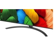 LG 75 collu LG NanoCell AI 4K viedtelevizors NANO81 2025, close up view of stand, 75NANO81A3A, thumbnail 6